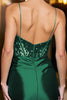 Load image into Gallery viewer, Sparkly Corset Peacock Green Satin Short Prom Dress