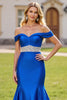 Load image into Gallery viewer, Sparkly Royal Blue Mermaid Maxi Prom Dress with Beading