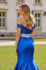 Load image into Gallery viewer, Sparkly Royal Blue Mermaid Maxi Prom Dress with Beading