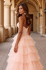 Load image into Gallery viewer, Blush Ball Gown Tulle Maxi Prom Dress with Ruffles