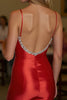 Load image into Gallery viewer, Sparkly Red Tight Bodycon Corset Short Satin Prom Dress