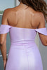 Load image into Gallery viewer, Lilac Bodycon Satin Short Prom Dress with Ruffles
