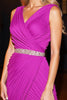 Load image into Gallery viewer, Sparkly Fuchsia Ruched Tight Beaded Short Prom Dress