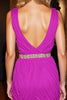 Load image into Gallery viewer, Sparkly Fuchsia Ruched Tight Beaded Short Prom Dress