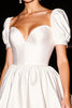 Load image into Gallery viewer, White A Line Corset Satin Short Prom Dress
