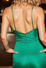 Load image into Gallery viewer, Dark Green Spaghetti Straps Satin Short Corset Prom Dress