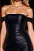Load image into Gallery viewer, Sparkly Black Corset Satin Short Prom Dress with Beading