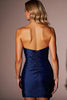 Load image into Gallery viewer, Navy Satin Bodycon Sweetheart Short Prom Dress