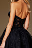 Load image into Gallery viewer, Black Sweetheart Corset Short Lace Prom Dress
