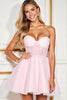 Load image into Gallery viewer, Pink Sweetheart Corset Short Tulle Prom Dress