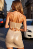 Load image into Gallery viewer, Sparkly Golden Bodycon Sequin Corset Short Prom Dress