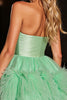 Load image into Gallery viewer, Green Tulle Sweetheart Short Prom Dress with Feathers