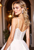 Load image into Gallery viewer, Sparkly White A Line Satin Short Prom Dress with Beading