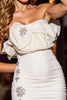 Load image into Gallery viewer, Sparkly White Strapless Bodycon Short Prom Dress with Ruffles