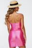 Load image into Gallery viewer, Fuchsia Ruched Satin Short Bodycon Prom Dress