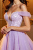 Load image into Gallery viewer, Lilac Sparkly Corset A Line Tulle Short Prom Dress