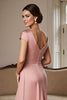 Load image into Gallery viewer, Dusty Rose Sheath Satin V-Neck Maxi Mother of the Bride Dress