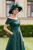 Load image into Gallery viewer, Pine A Line Satin Maxi Mother of the Bride Dress with Pockets