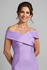 Load image into Gallery viewer, Lilac Satin Mermaid Maxi Mother of the Bride Dress with Slit