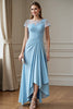Load image into Gallery viewer, Sky Blue A Line Chiffon Maxi Mother of the Bride Dress with Lace