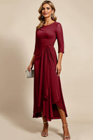 Load image into Gallery viewer, Twilight Chiffon Sheath Mother of the Bride Dress with 3/4 Sleeves