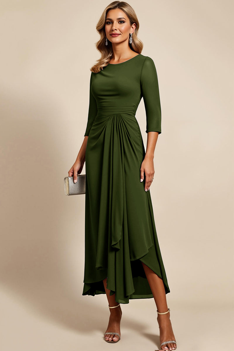 Load image into Gallery viewer, Twilight Chiffon Sheath Mother of the Bride Dress with 3/4 Sleeves