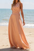 Load image into Gallery viewer, Sunset Chiffon Spaghetti Straps A Line Maxi Bridesmaid Dress