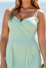 Load image into Gallery viewer, Mint Green Chiffon A Line Maxi Bridesmaid Dress with Ruffles
