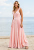 Load image into Gallery viewer, Candy Pink Boho Maxi Bridesmaid Dress with Bows