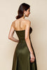 Load image into Gallery viewer, Olive Satin A Line Strapless Keyhole Midi Prom Dress
