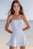 Load image into Gallery viewer, Sky Blue Satin Spaghetti Straps Short A Line Cocktail Dress