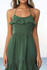 Load image into Gallery viewer, Eucalyptus Chiffon Halter A Line Boho Maxi Dress with Ruffles