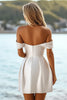 Load image into Gallery viewer, White Satin Strapless Bodycon Short Graduation Dress