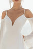 Load image into Gallery viewer, White A Line Long Sleeves Short Graduation Dress