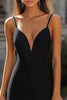 Load image into Gallery viewer, Black Sheath Satin V-Neck Maxi Formal Dress