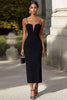 Load image into Gallery viewer, Black Sheath Satin Spaghetti Straps Maxi Formal Dress