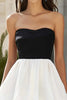 Load image into Gallery viewer, Black and White Chiffon A Line Tiered Maxi Formal Dress with Ruffles