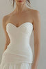 Load image into Gallery viewer, White Sweetheart Short Graduation Dress with Pleats