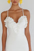 Load image into Gallery viewer, White Mini Bodycon Graduation Dress with Ruffles
