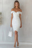 Load image into Gallery viewer, White Off The Shoulder Short Bodycon Graduation Dress