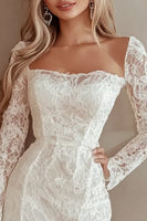 Load image into Gallery viewer, Ivory Lace Short Bodycon Graduation Dress with Ruffles