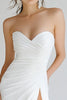 Load image into Gallery viewer, White Sheath Strapless Ruched Maxi Rehearsal Dinner Dress