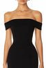 Load image into Gallery viewer, Black Off the Shoulder Satin Mermaid Maxi Formal Dress
