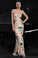 Load image into Gallery viewer, Blush Print Mermaid Maxi Prom Dress with Back Slit