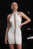 Load image into Gallery viewer, Sparkly White Beaded Short Tight Prom Dress