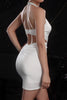 Load image into Gallery viewer, Sparkly White Beaded Short Tight Prom Dress
