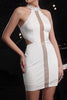Load image into Gallery viewer, Sparkly White Beaded Short Tight Prom Dress
