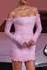 Load image into Gallery viewer, Sparkly Pink Beaded Short Tight Prom Dress with Ruffles