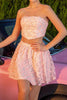 Load image into Gallery viewer, Blush 2 Piece A Line Floral Short Prom Dress