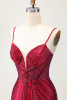 Load image into Gallery viewer, Sparkly Black Backless Tight Short Prom Dress with Beading